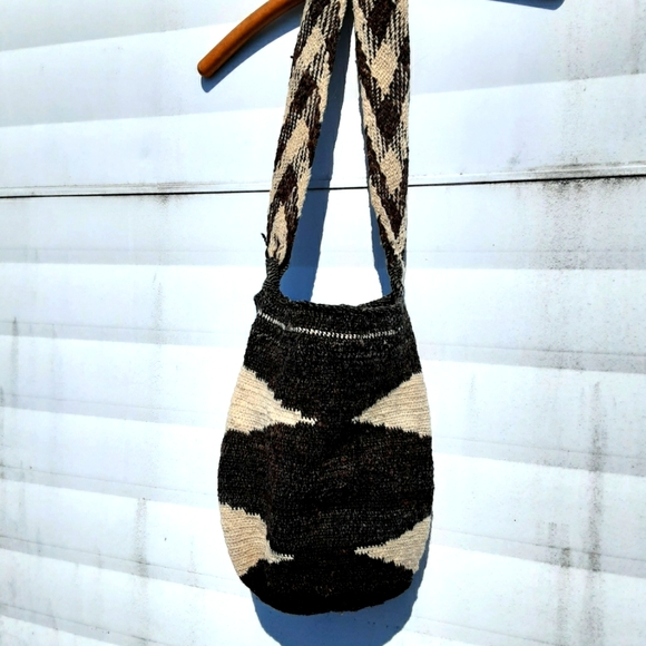 Handbags - Woven wool hobo bag handmade